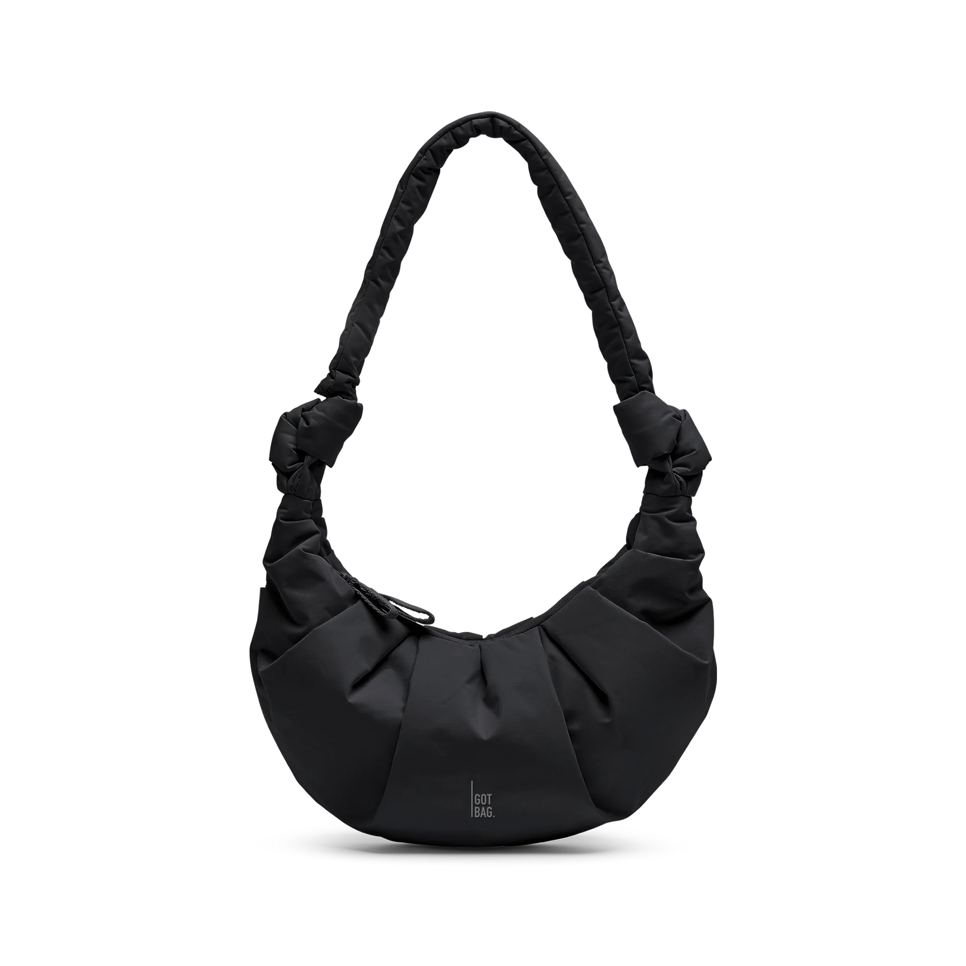 Pleat Moon Bag Small - black