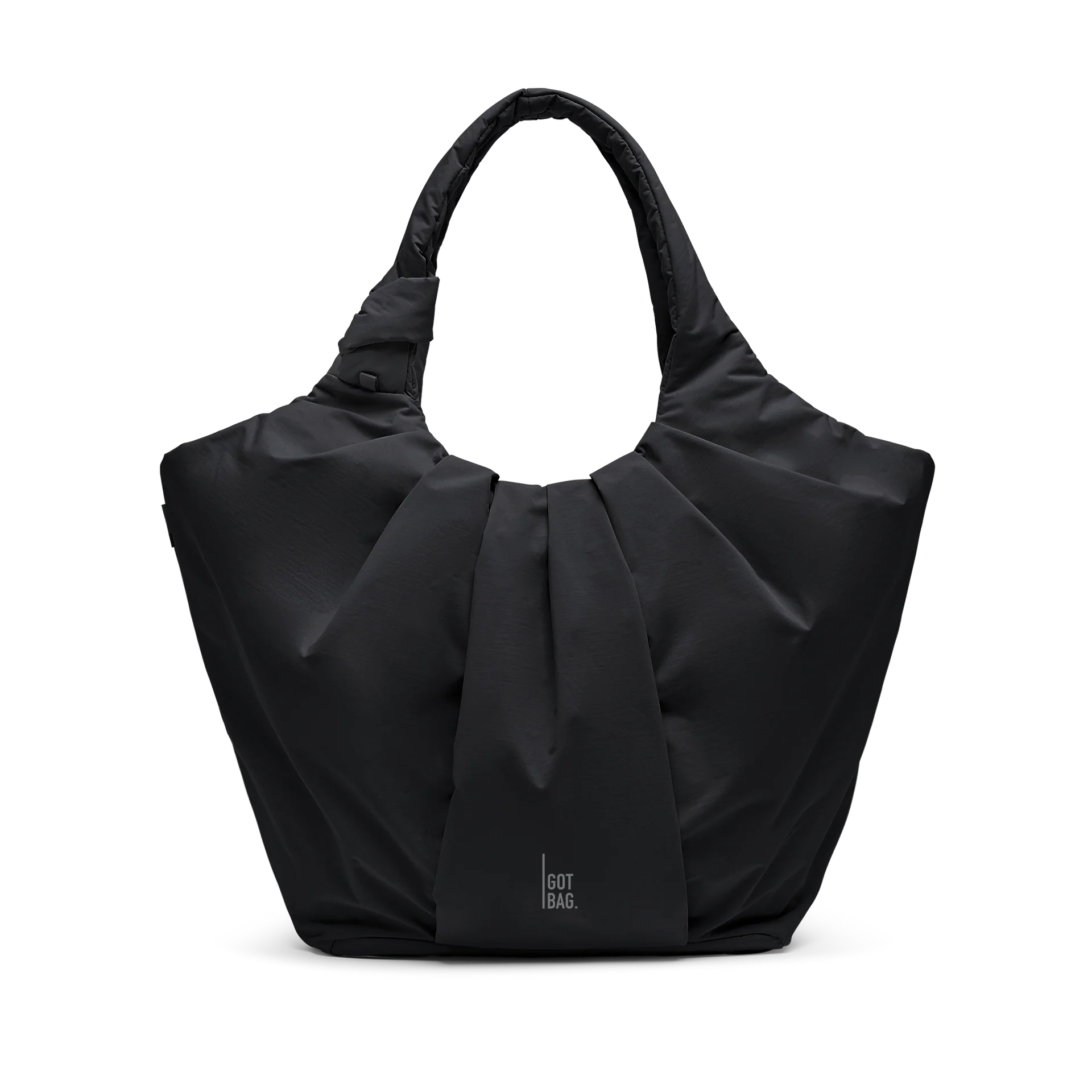 Pleat Tote Bag - black monochrome