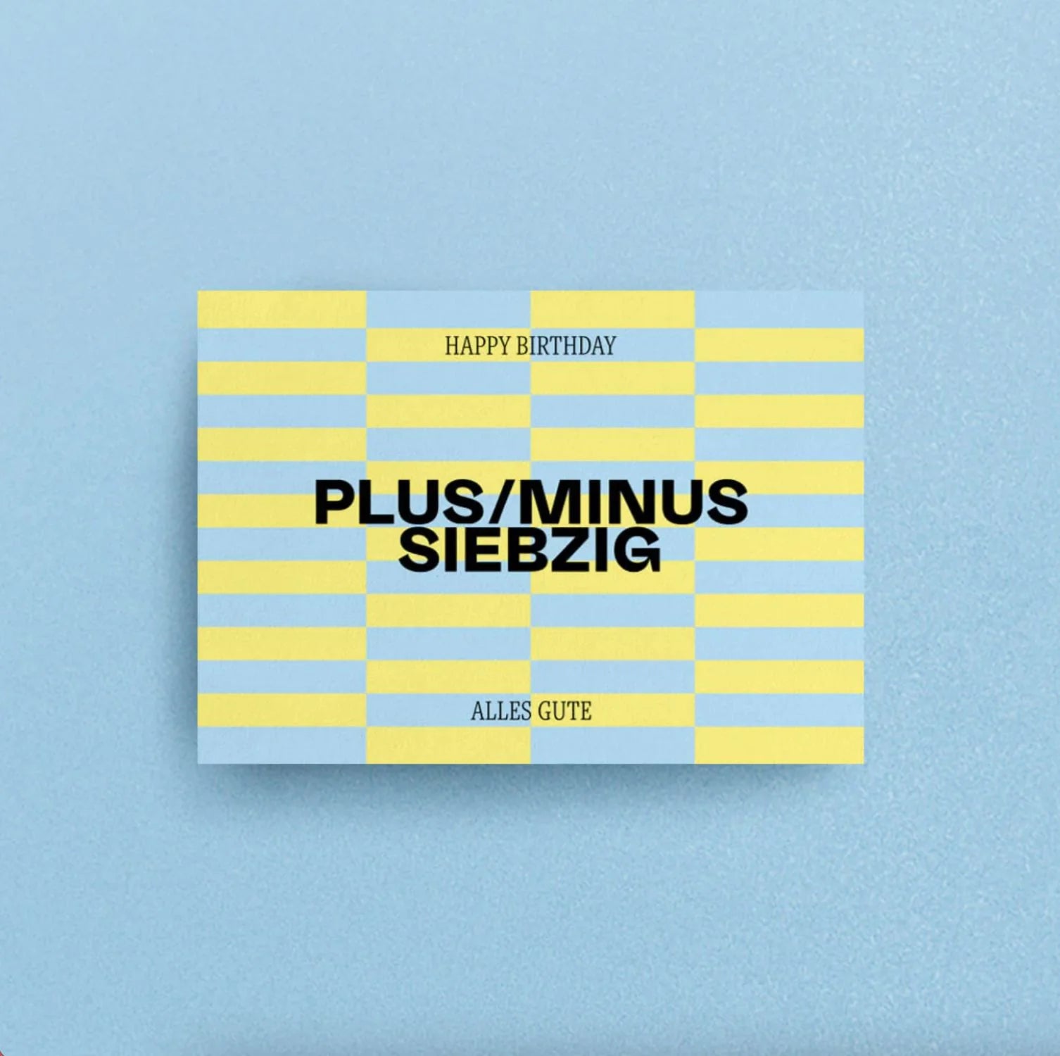 Postkarte PLUS MINUS SIEBZIG