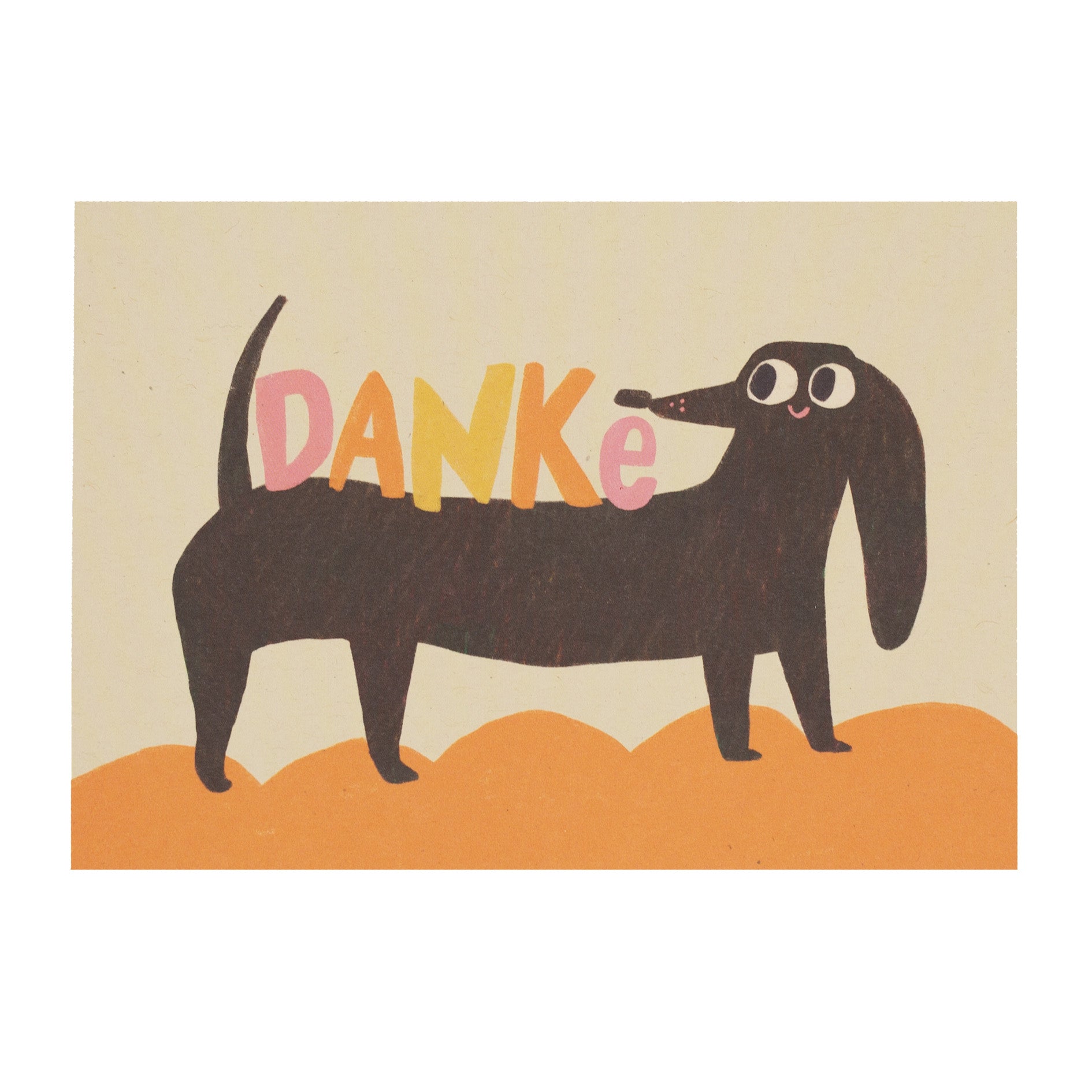 Postkarte Danke Dackel