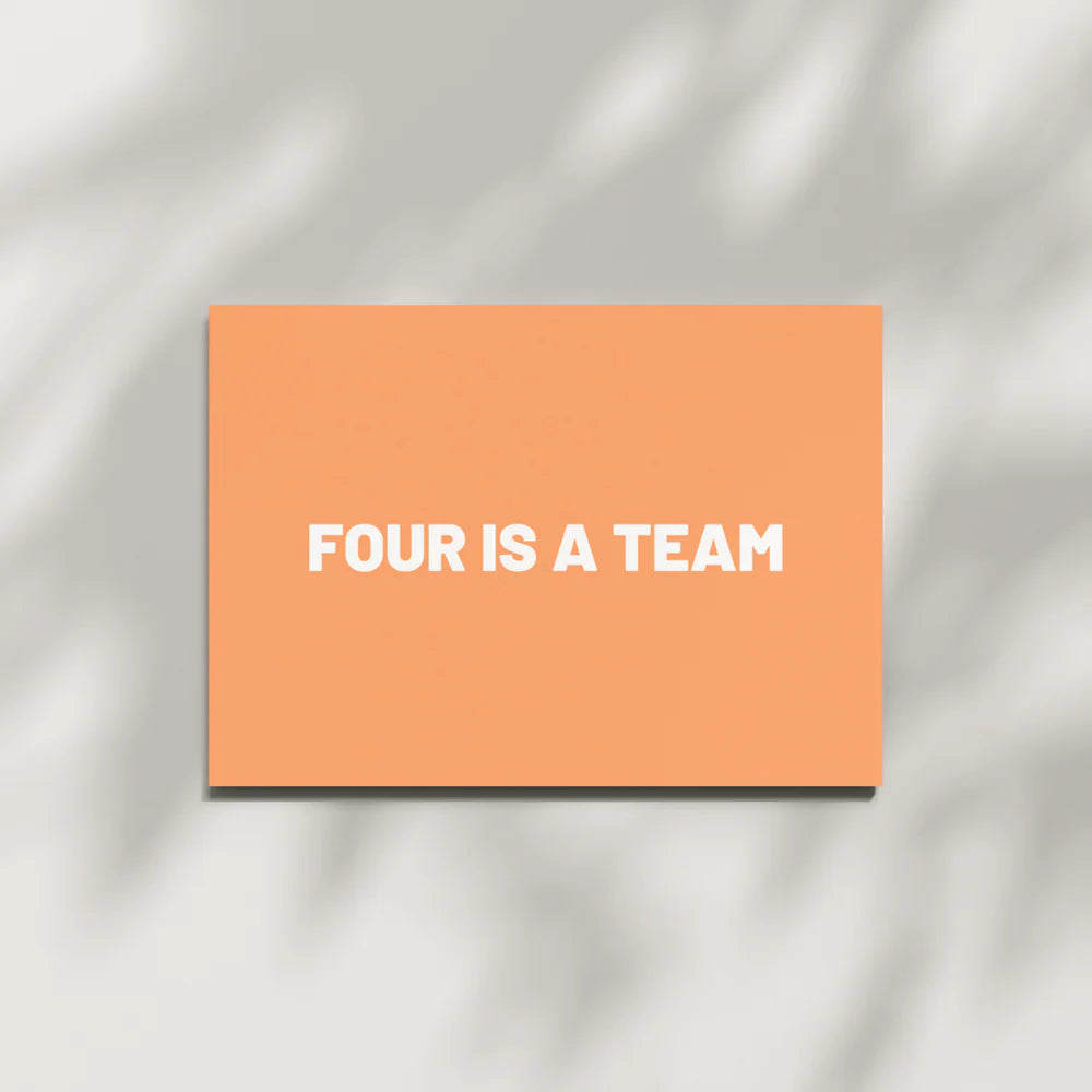 Postkarte FOUR IS A TEAM