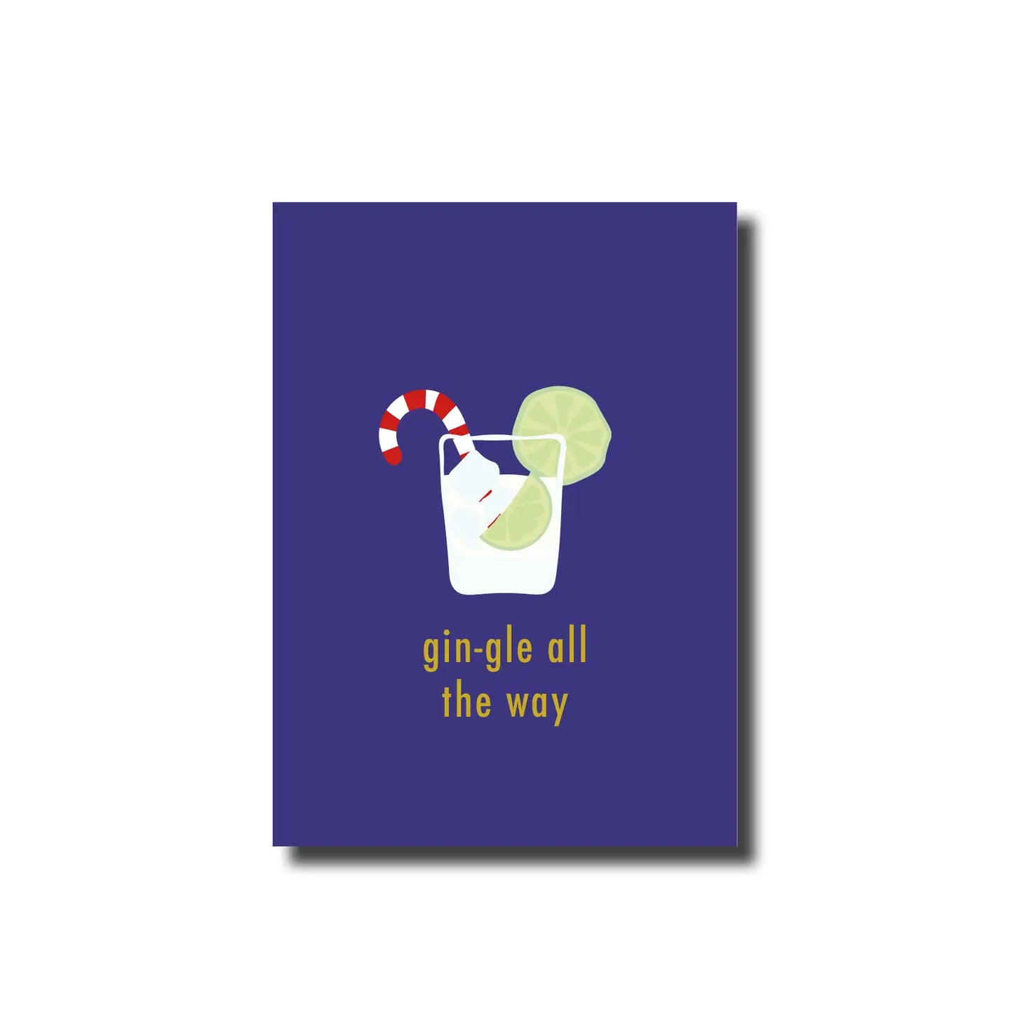 Postkarte gin-gle all the way