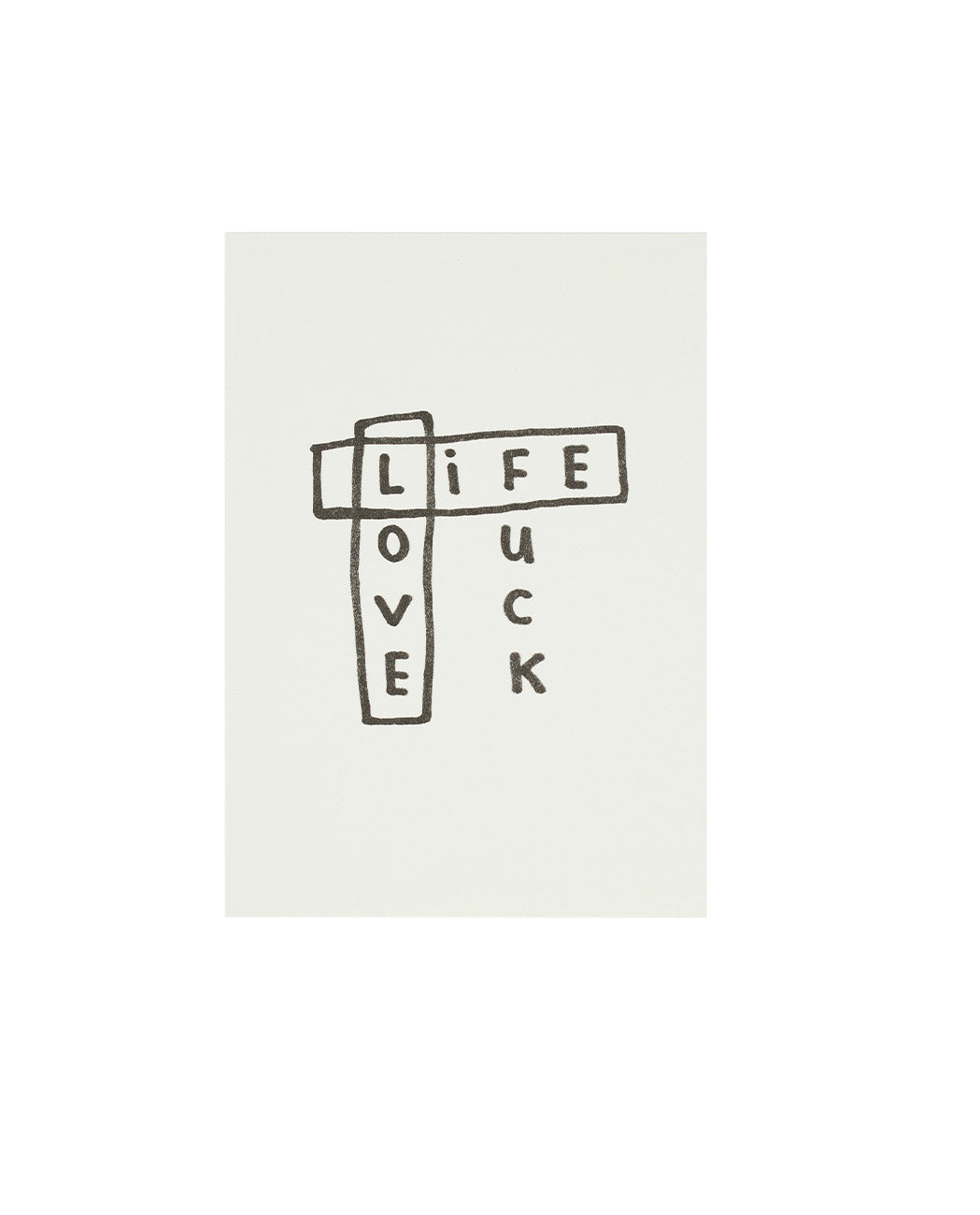 Postkarte Life/Love/Fuck
