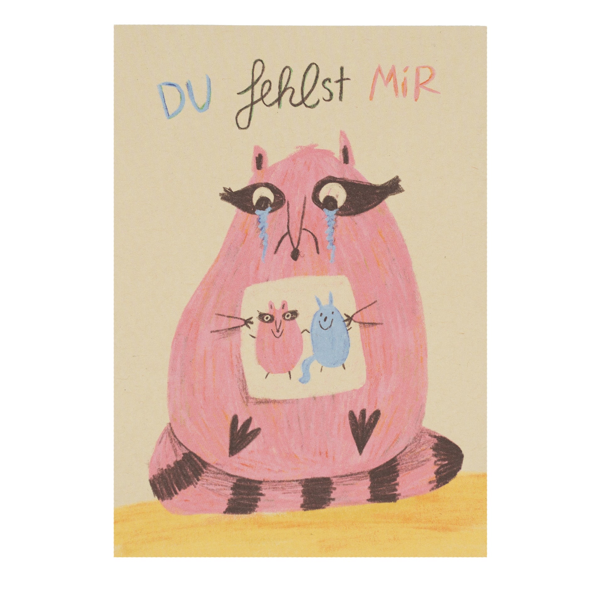Postkarte Du fehlst Mir