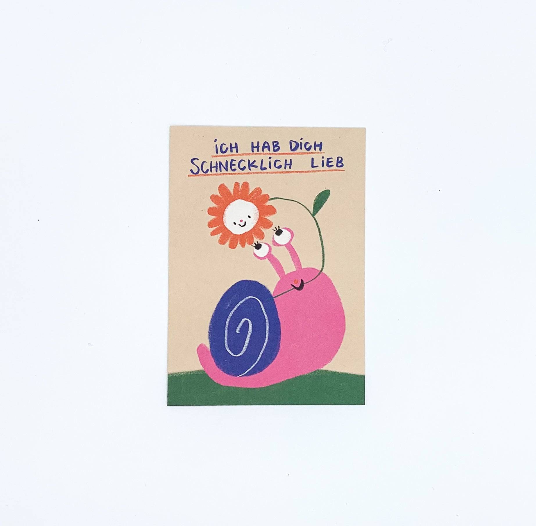Postkarte Schnecklich lieb