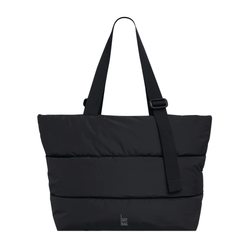 Puffer Tote Bag  -black