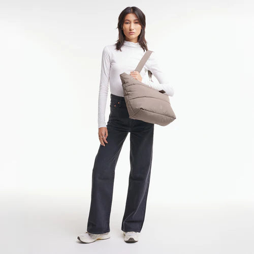 Puffer Tote Bag  -oyster