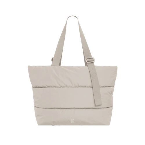 Puffer Tote Bag  -monochrome scallop
