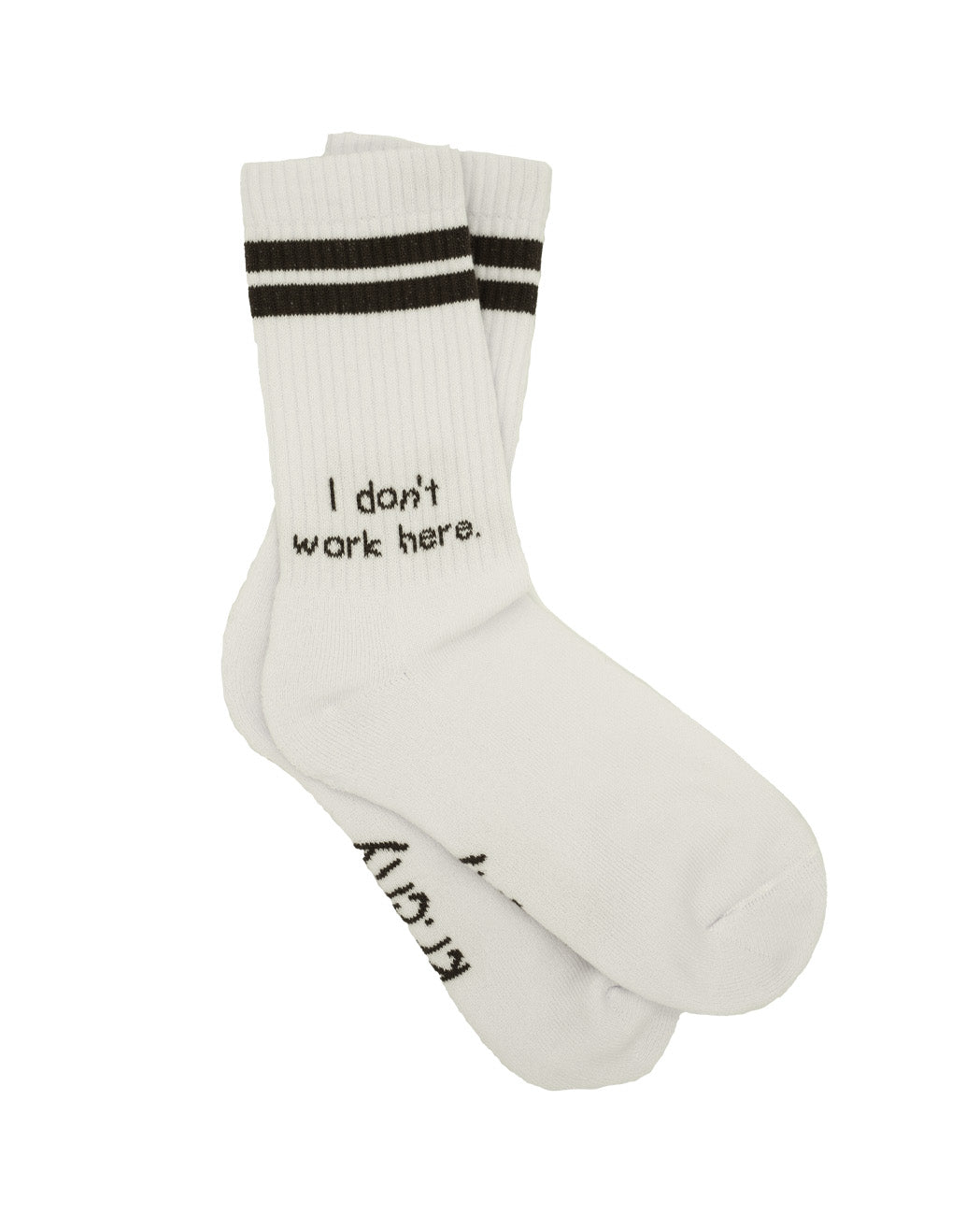 Socks I don´t work here - Brown White
