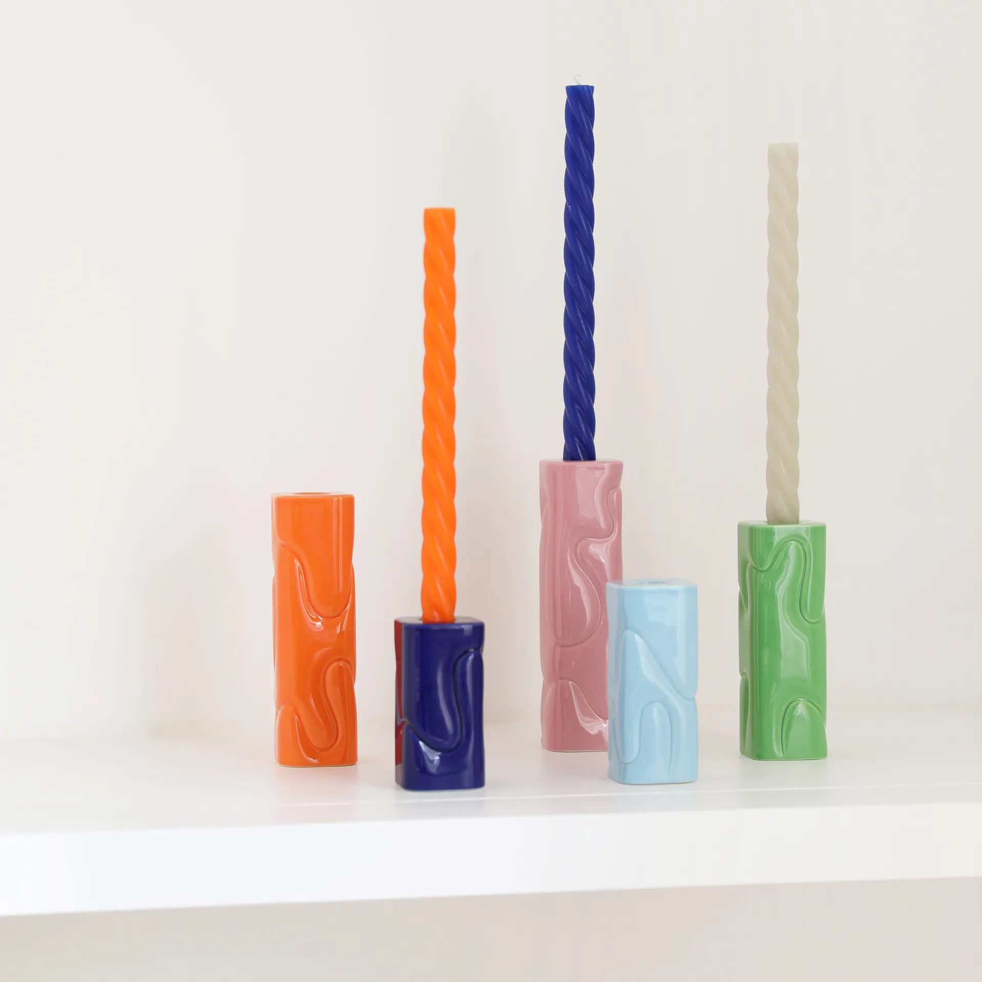 Kerzenständer Puffy - blau