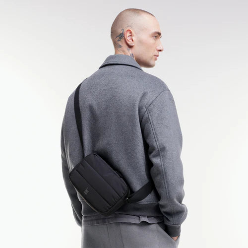 Puffer Crossbody Bag  -black