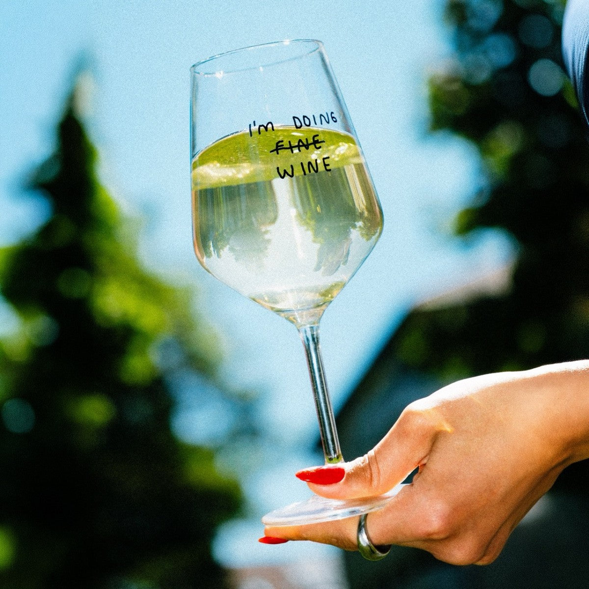 Weinglas Doing Wine