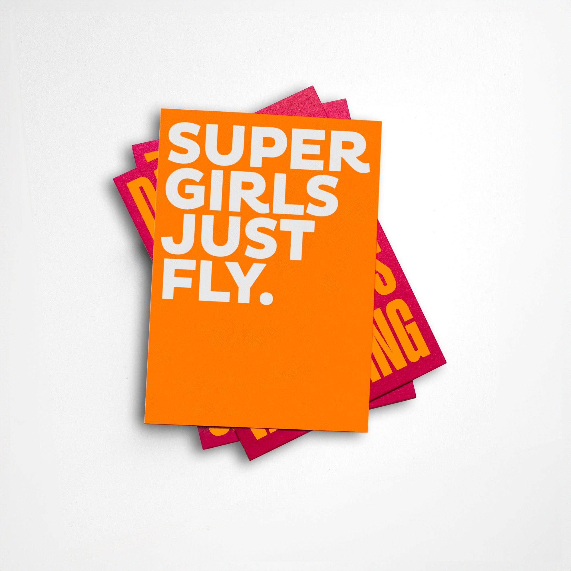 Postkarte Supergirls just fly.