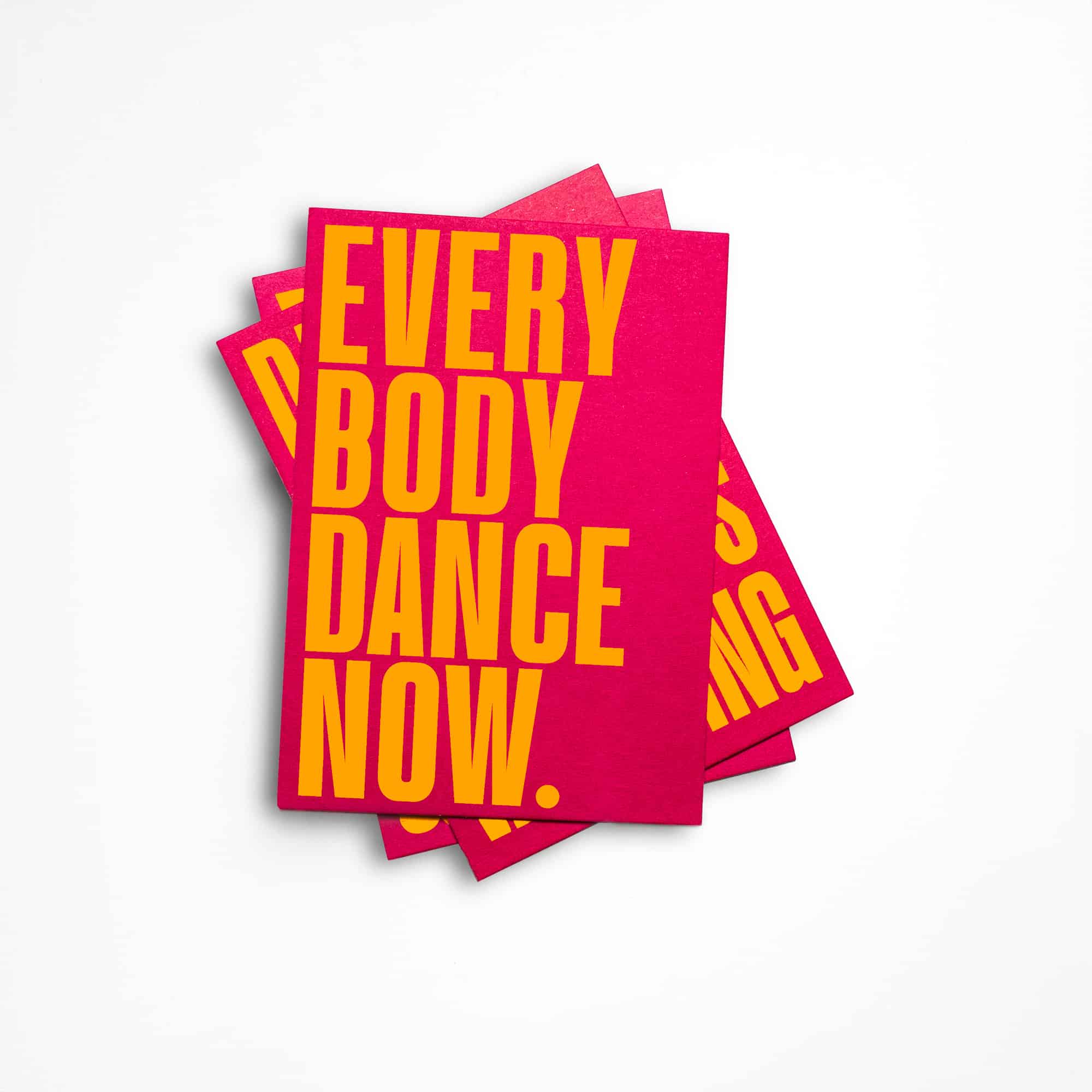 Postkarte Everybody dance now.