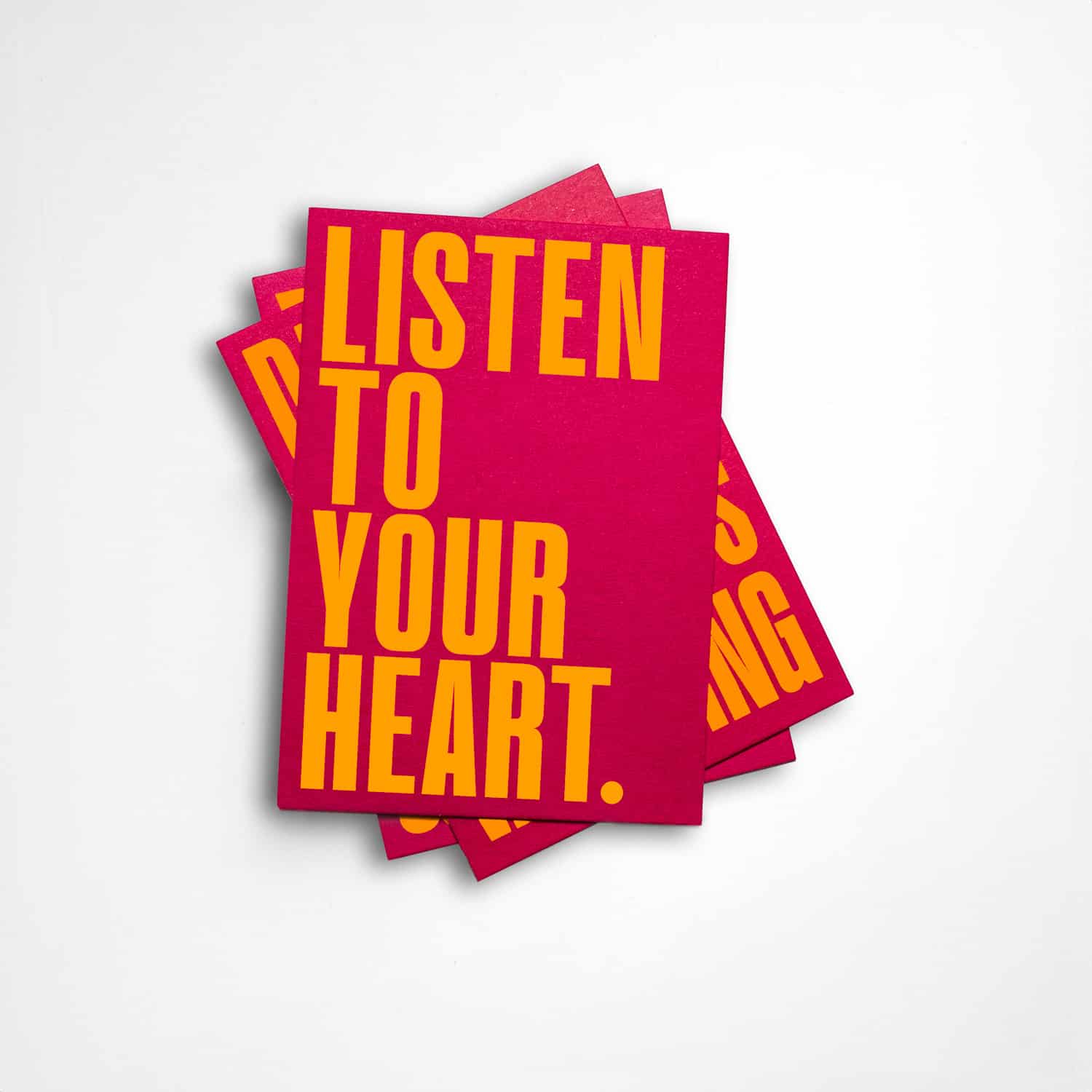 Postkarte Listen to your heart.