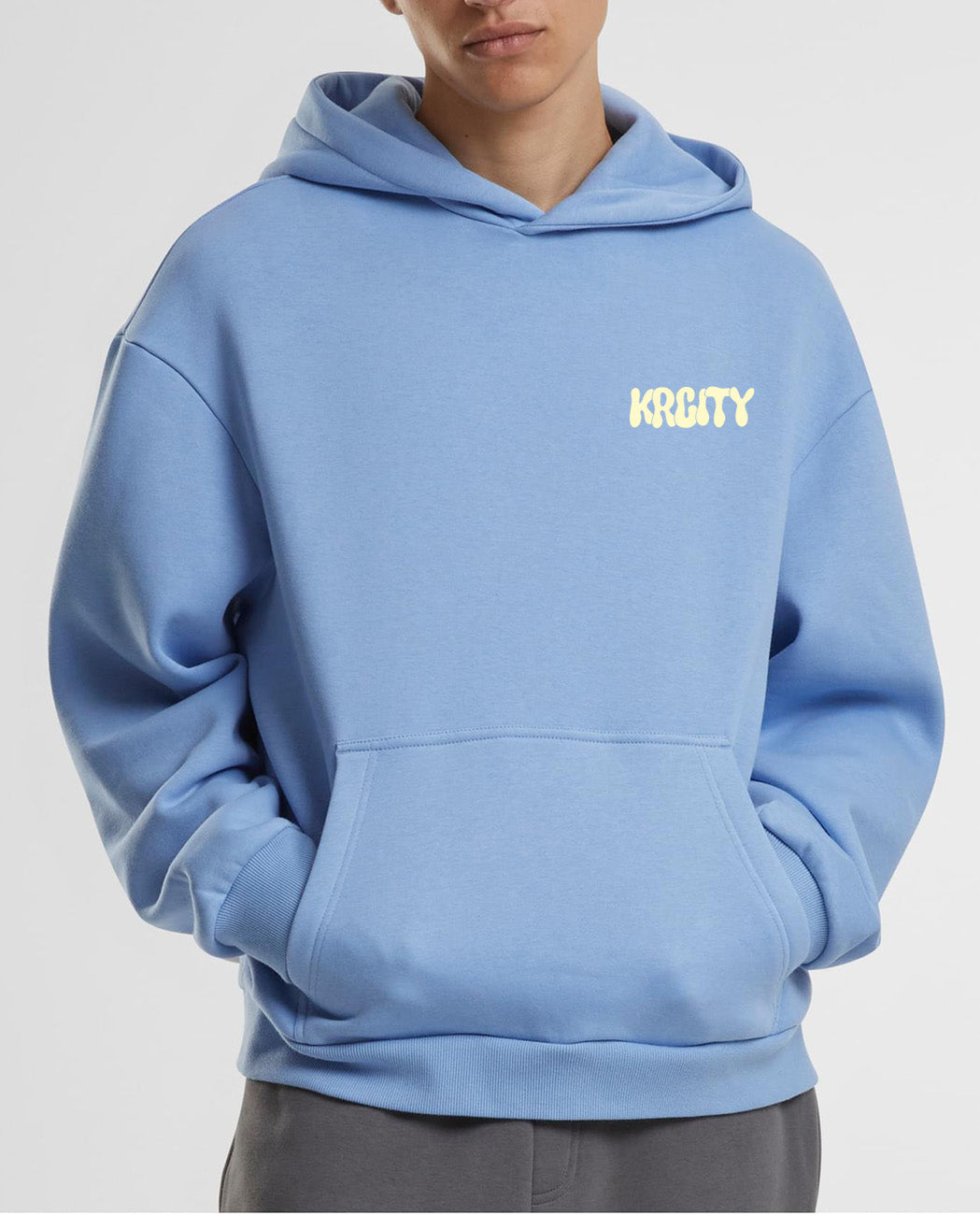 Oversize Hoodie Bubble Baby Blau