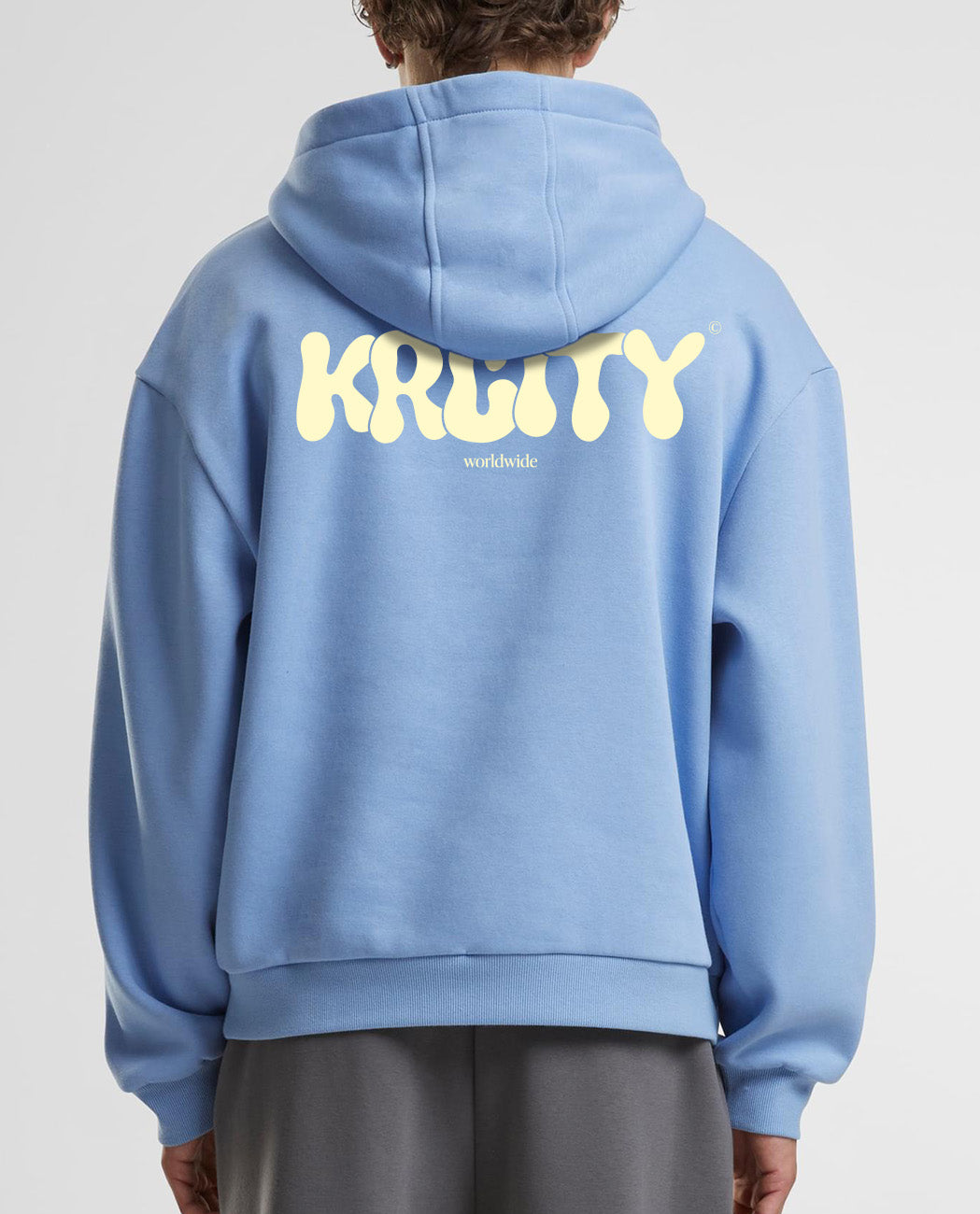 Oversize Hoodie Bubble Baby Blau