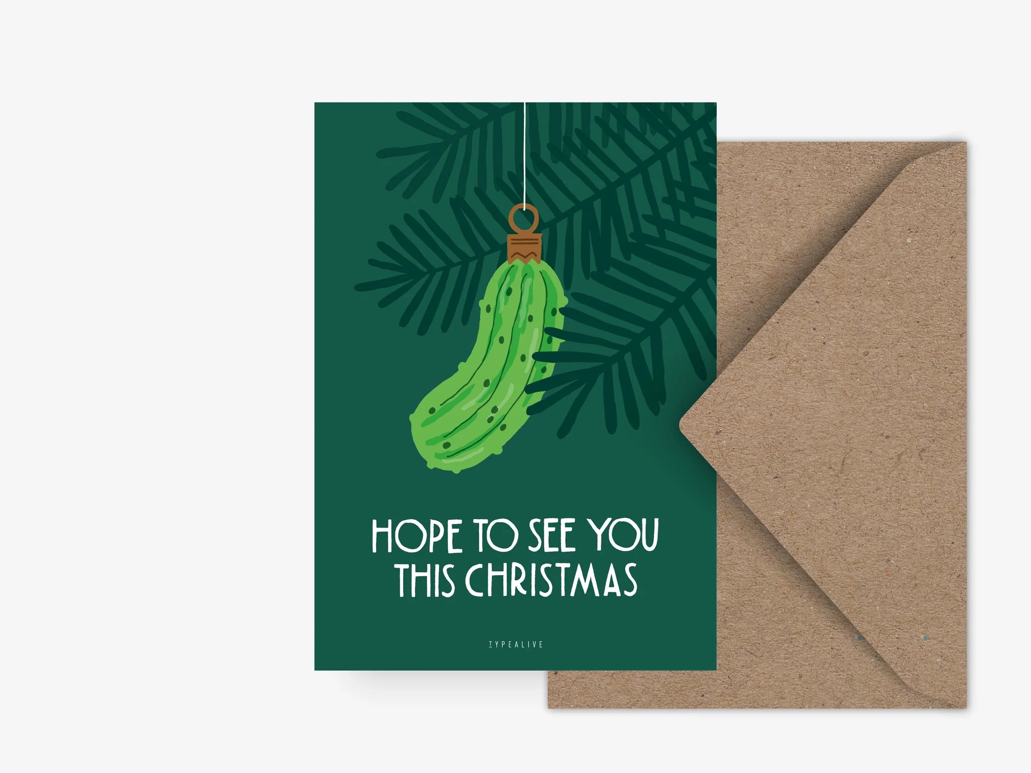 Postkarte Christmas Pickle